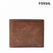 【FOSSIL 官方旗艦館】Derrick 真皮大零錢袋RFID皮夾 男 短夾(禮盒組附鐵盒 多色可選)