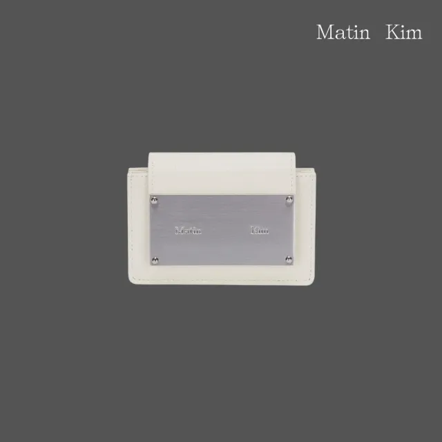 【MATIN KIM】官方旗艦 經典鐵牌風琴皮夾(白色)