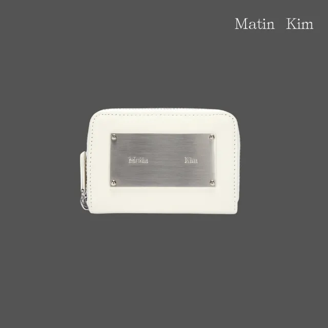 【MATIN KIM】官方旗艦 復古袖珍皮夾(象牙白)
