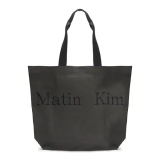 【MATIN KIM】官方旗艦 MATIN LOGO帆布袋(炭灰)