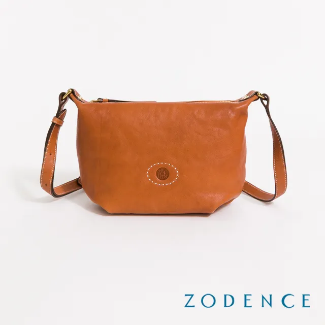 【ZODENCE 佐登司】HAN系列義大利植鞣革斜背包(經典駝)
