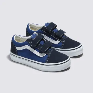 【VANS 官方旗艦】Old Skool V 中童款海軍藍色滑板鞋(童鞋)