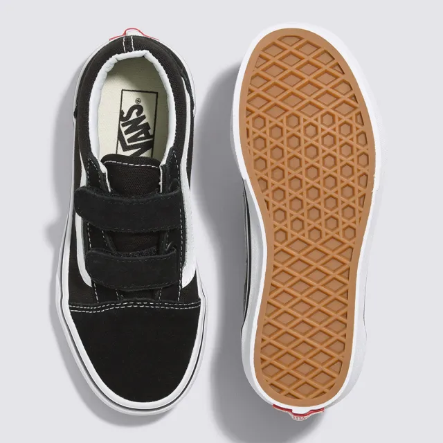 【VANS】官方旗艦 Old Skool V 中童款黑白色滑板鞋/休閒鞋(童鞋)