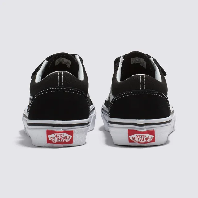 【VANS】官方旗艦 Old Skool V 中童款黑白色滑板鞋/休閒鞋(童鞋)