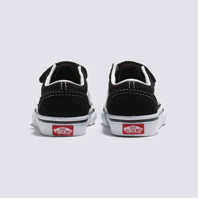 【VANS】官方旗艦 Old Skool V 小童款黑白色滑板鞋/休閒鞋(童鞋)