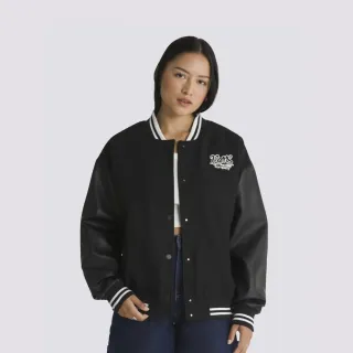 【VANS 官方旗艦】Varsity Club 黑色長袖棒球外套