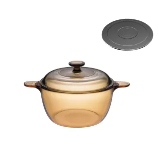 【CorelleBrands 康寧餐具】2.5L晶彩透明鍋