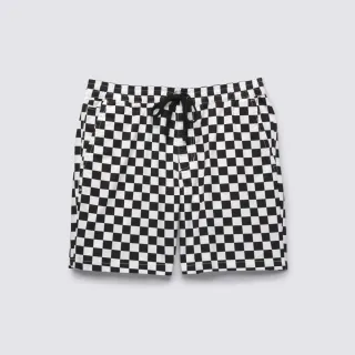 【VANS 官方旗艦】Range Relaxed 黑白棋盤格彈性鬆緊帶短褲