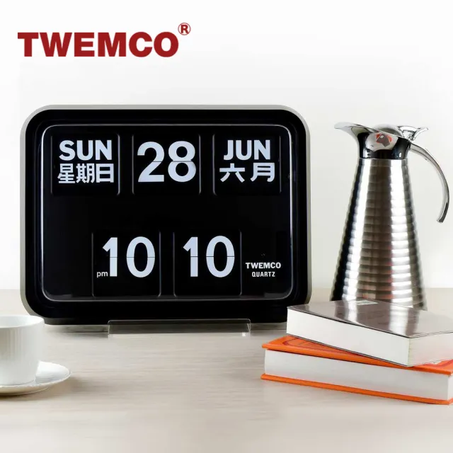 【TWEMCO】BQ-17 翻頁鐘 時鐘 中文 英文萬年曆 壁掛(共2色)