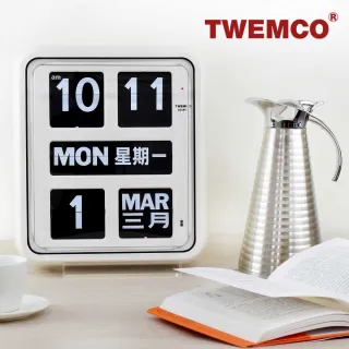 TWEMCO】QT-35 翻頁鐘時鐘桌放壁掛兩用(共2色) - momo購物網- 好評推薦