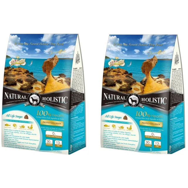 【藍帶】無穀濃縮 2包超值組 全齡犬用 450g 太平洋+膠原蔬果(全齡犬 狗飼料 無穀飼料 寵物飼料)