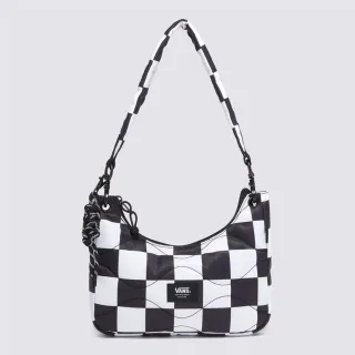 【VANS 官方旗艦】Quilted 男女款黑白色棋盤格肩背包