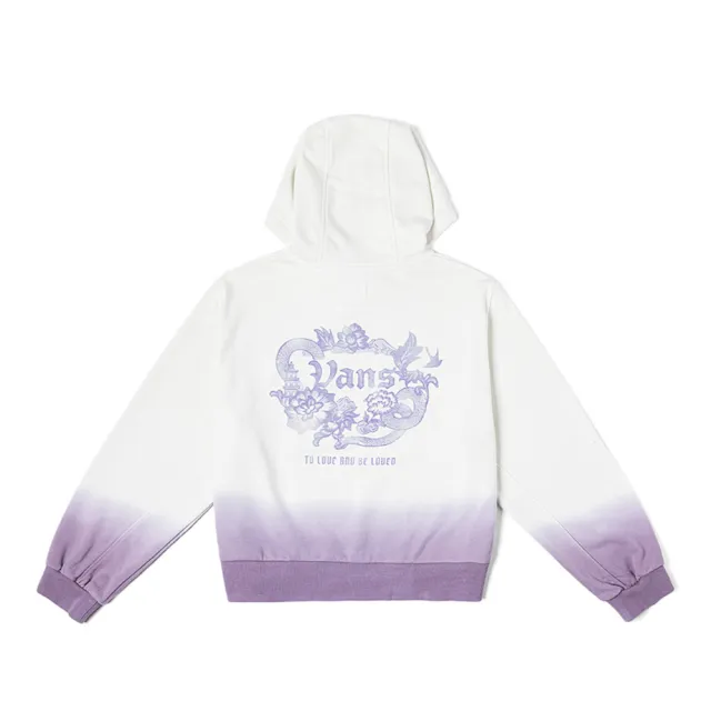 【VANS】官方旗艦 蛇年限定系列 女款米白色紫色漸層連帽大學T