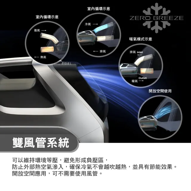 【ZERO BREEZE】MARK3 Plus Extra手提式冷氣 含電池x2(底座電池 移動式冷氣 戶外冷氣 露營 逐露天下)