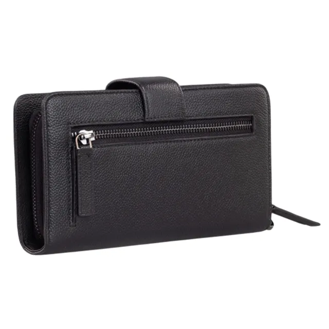 【Cerruti 1881】義大利原裝進口 頂級小牛皮手拿包(黑色 CEMA05688M)