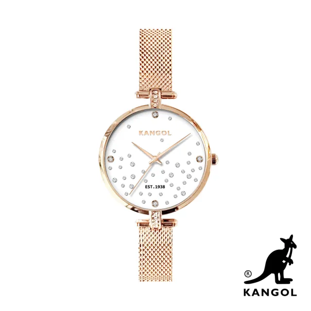 【KANGOL】下單登記贈100MO幣│英國袋鼠 最新優雅晶鑽錶/手錶/腕錶(多款任選)