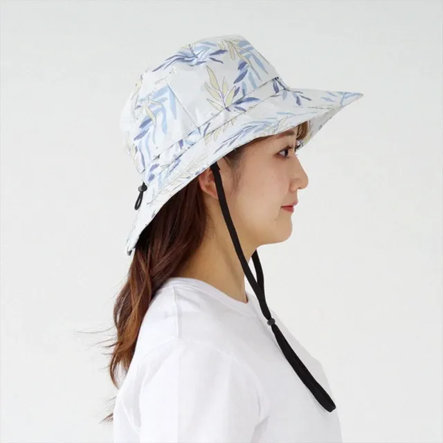 【nifty colors】草影之心晴雨兩用遮陽帽/白 可摺疊收納 抗UV遮陽帽(漁夫帽、登山帽、釣魚帽)