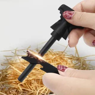 【野外求生】多功能戶外求生鎂棒打火石(小巧便攜 戶外露營 禮物 收藏 點火器 打火石 附刮片)