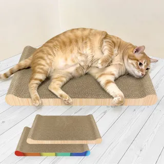 【貓本屋】58cm加長款 骨頭型雙面用貓抓板