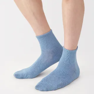 【MUJI 無印良品】男清爽舒適棉質直角短襪(共7色)
