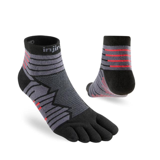 【Injinji】Ultra Run終極系列五趾短襪(碳黑)NAA6495(終極系列 五趾襪 短襪 跑襪 機能襪)