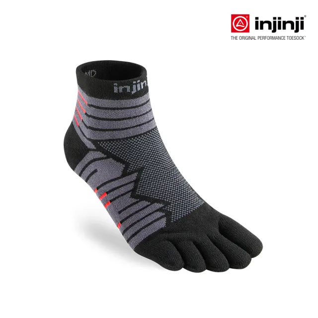 【Injinji】Ultra Run終極系列五趾短襪(碳黑)NAA6495(終極系列 五趾襪 短襪 跑襪 機能襪)