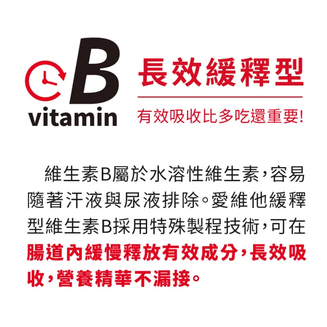 【LOVITA 愛維他】緩釋型維生素B1素食錠*1瓶(50mg 添加維生素B12)