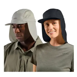 【ODLO】LIGHT 護頸 遮陽 運動帽(輕便 防曬 可拆後遮片 透氣網布 可調節)
