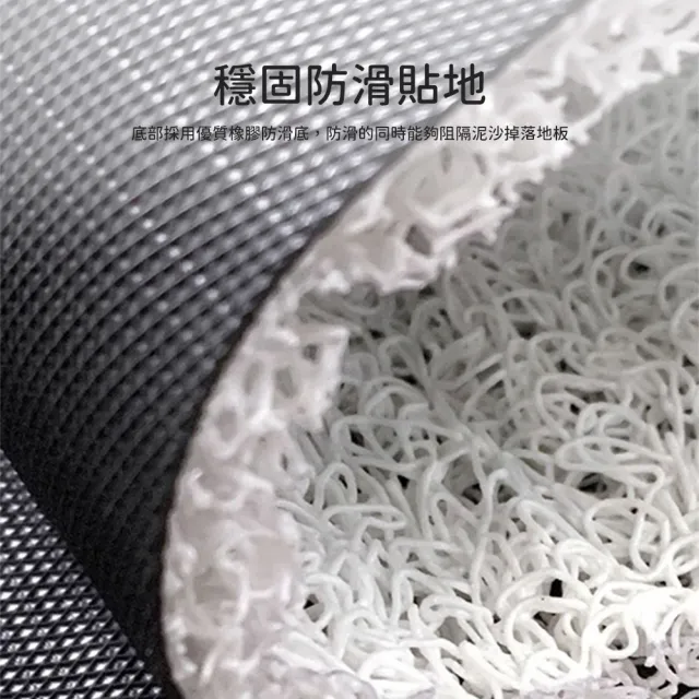【In Da House】80X120cm現代簡約可裁剪防塵刮泥絲圈地墊 進門玄關防滑地墊踏墊
