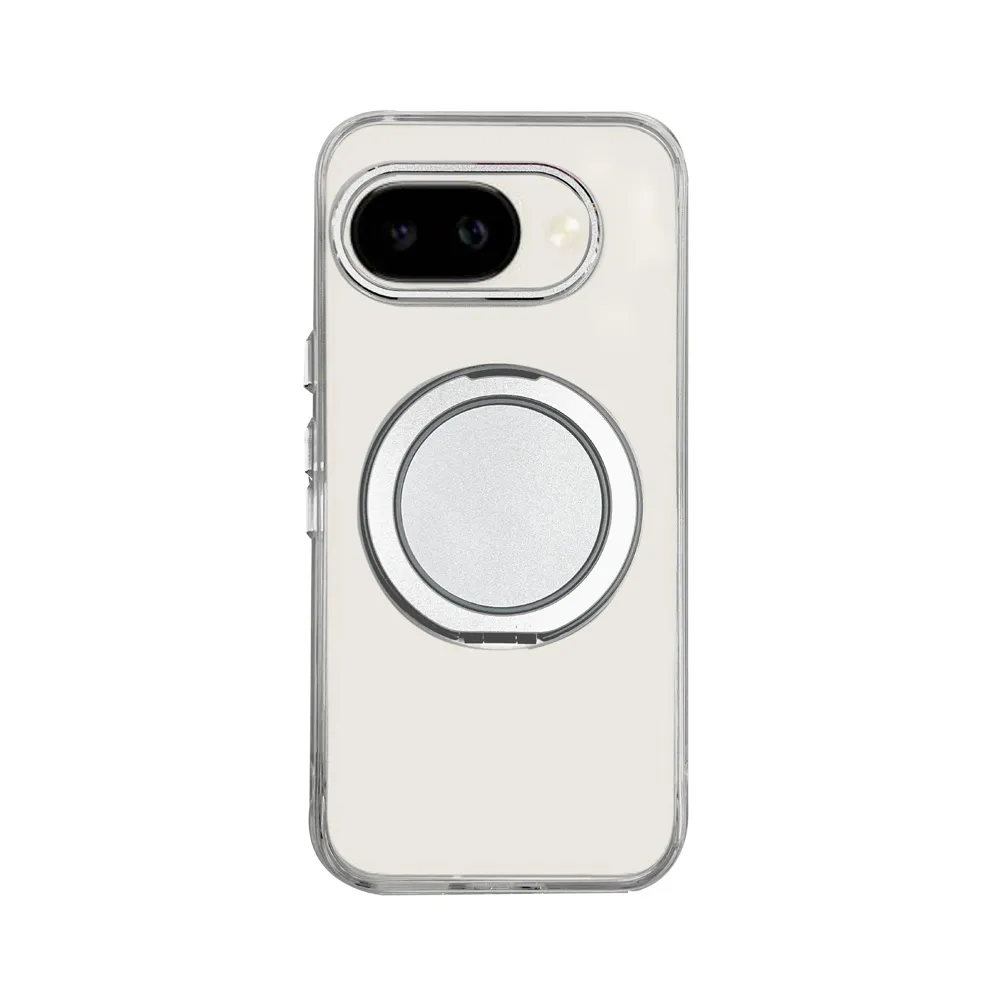 【CASE SHOP】Google Pixel 9a 360度磁吸站立保護殼-透明(360度可調整式支架 一秒輕鬆追劇)