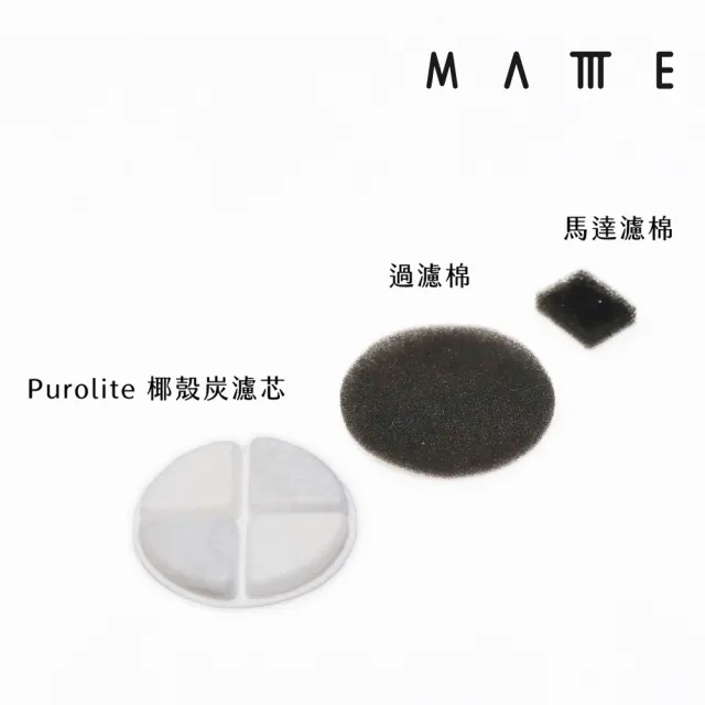 【MATTTE】UVC 無線馬達寵物飲水機 專用濾芯套組(一年份耗材/共12入)