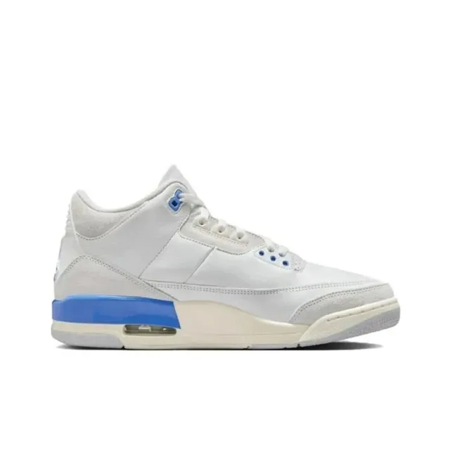 【NIKE 耐吉】AIR JORDAN 3 RETRO LUCKY SHORTS 白灰藍(CT8532-101)