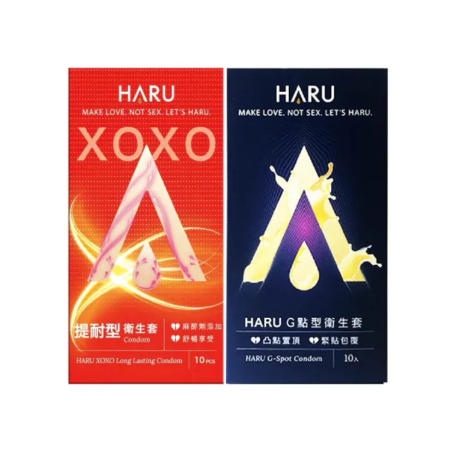 【HARU 含春】提耐G點組合保險套20入(提耐型10入+G點型10入)