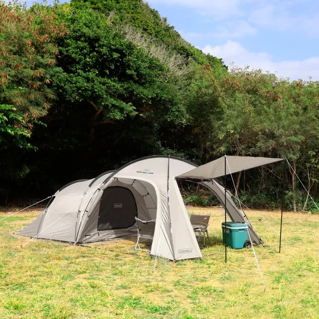 【Coleman】ROOMY FRONT 2-ROOM / 灰咖啡 / CM-18351(露營帳篷 客廳帳 寢室帳 隧道帳)