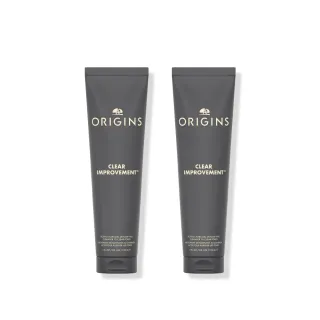 【ORIGINS 品木宣言】毛孔救星調理潔顏組(泥娃娃活性碳潔顏露150ml x2)