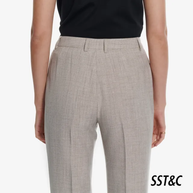 【SST&C】女裝 可機洗_棕色直筒版西裝褲01022502004(換季65折)