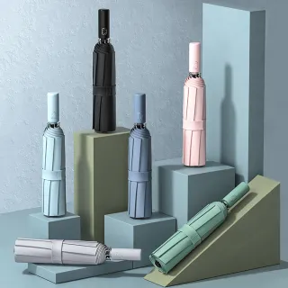 【Bosum】二入組 質感大傘面抗風傘 十骨防翻 防曬晴雨傘(黑膠抗UV/降溫遮陽/自動傘/摺疊傘/折疊傘)