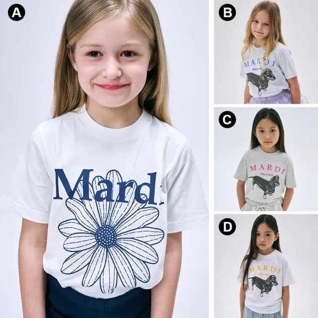 【MARDI MERCREDI】童裝 印花短TEE 白色 經典臘腸狗 小雛菊 KIDS TSHIRT DDANJI