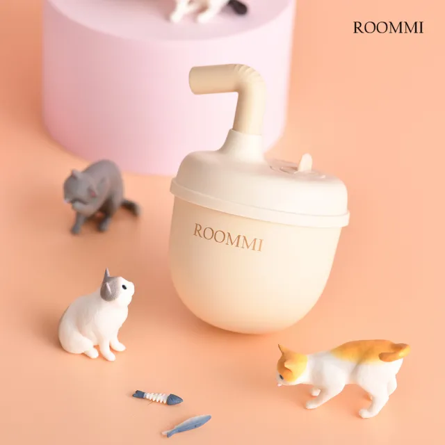 【Roommi】紅外線雷射逗貓器 BOBA滾滾奶茶逗貓器(貓玩具/3種玩耍模式/安全無毒/360°雷射投射)