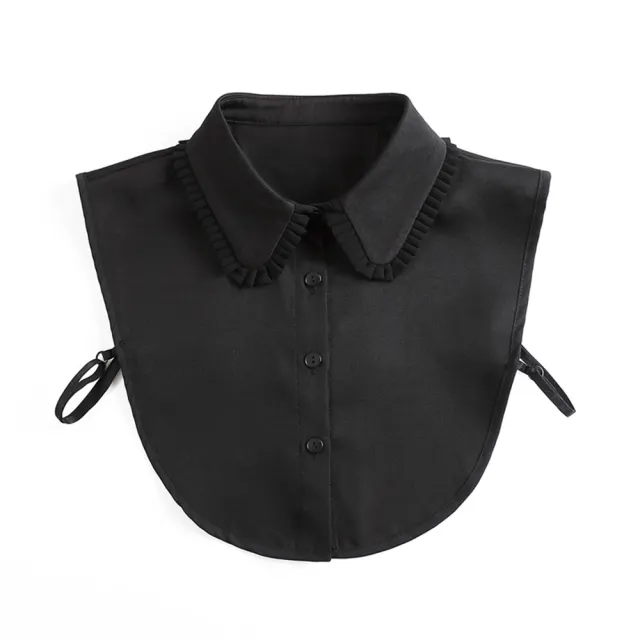 【米蘭精品】現貨+預購 假領子襯衫領片(娃娃領壓褶花邊雪紡女裝配件2色74ko5)