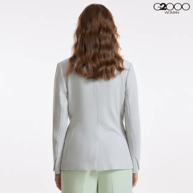 【G2000】女款 緹花排釦西裝外套-卡其灰色(3121671391) 面試 職場 通勤穿搭
