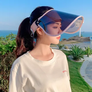 【LEEHER】遮陽面罩/防紫外線/帽子/遮陽帽/防曬帽/太陽帽/戶外帽/防曬面罩/空頂帽/小臉神器/戶