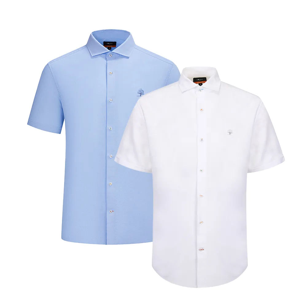 【G2000】男襯衫 牛津紡休閒短袖襯衫(2款可選)