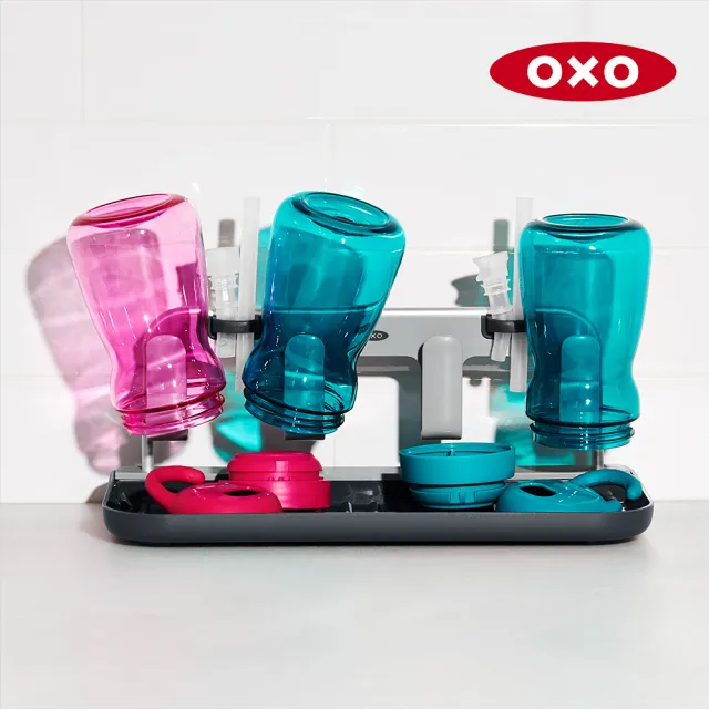 【美國OXO】杯瓶瀝水架(可摺疊收納 保溫瓶架 杯架 保溫瓶架 置杯架)