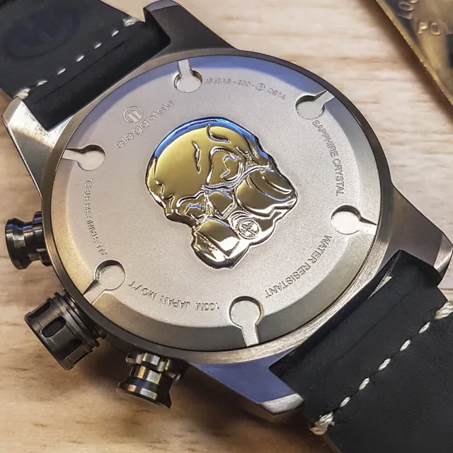 【elegantsis 愛樂時】軍事系列 復古軍事風JT48-MQS腕錶 復刻藍 45.5mm(ELJT48MQS-OB01LC)