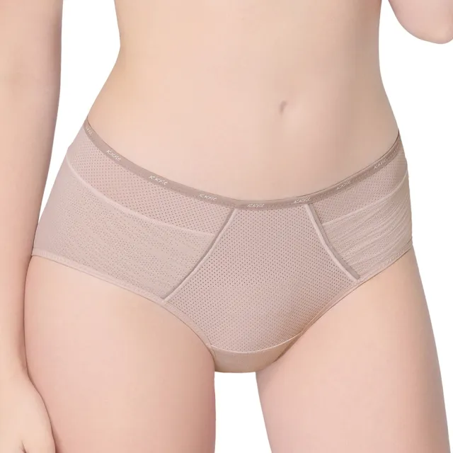 【Swear 思薇爾】K.K.Fit系列M-3XL涼感舒適透氣中腰三角女內褲(雅荷膚)