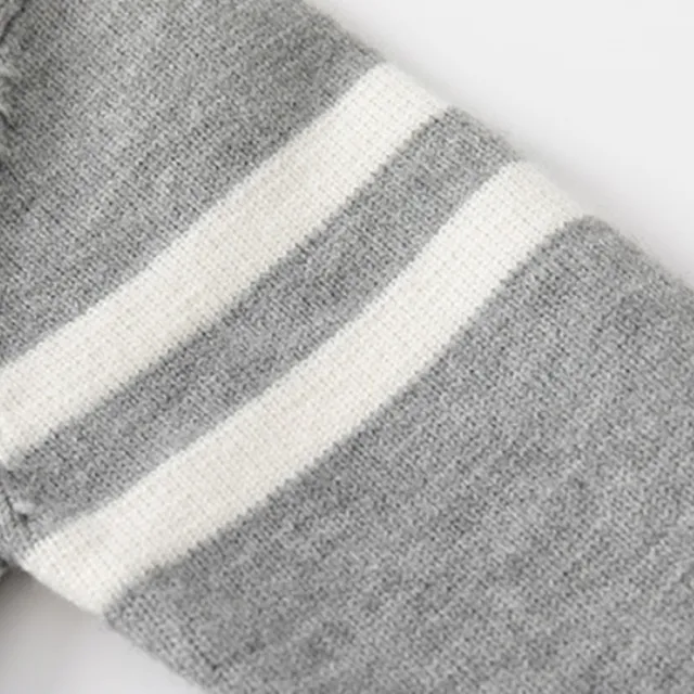 【橘魔法】雙線坑條磨毛針織毛衣(針織衫 長袖上衣 線衫 男童 兒童 童裝)