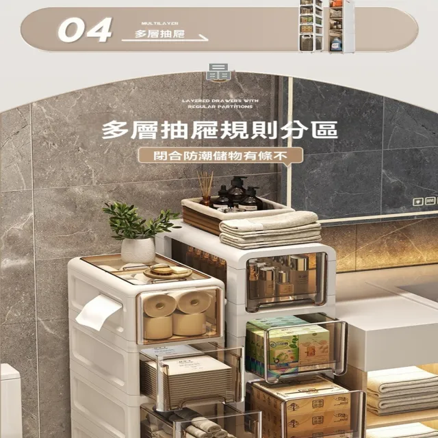 【星優】浴室置物架 洗手間馬桶側邊 夾縫落地架子 預售12工作天(夾縫櫃 長39*寬22.6*高57)