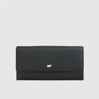 【BRAUN BUFFEL 德國小金牛】台灣總代理 維那斯-C 12卡兩折長夾-黑色(BF868-621-BK)