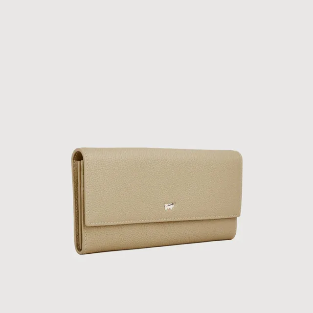 【BRAUN BUFFEL 德國小金牛】維那斯-C 12卡兩折長夾-淺棕色(BF868-621-CR) 錢包送禮推薦